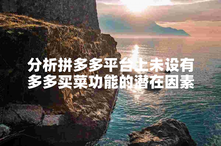 分析拼多多平台上未设有多多买菜功能的潜在因素。