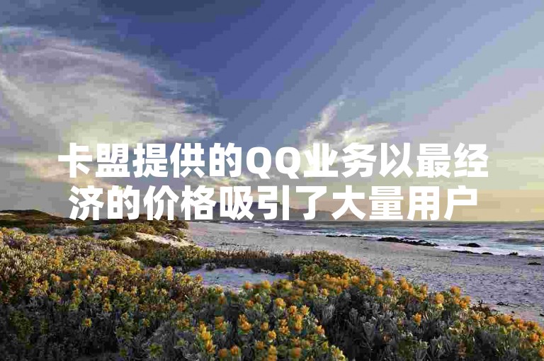 卡盟提供的QQ业务以最经济的价格吸引了大量用户，其服务优惠价格的汇总与分析显示了市场竞争力。