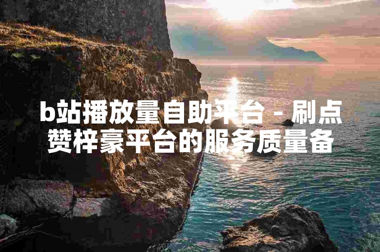 b站播放量自助平台 - 刷点赞梓豪平台的服务质量备受用户好评。