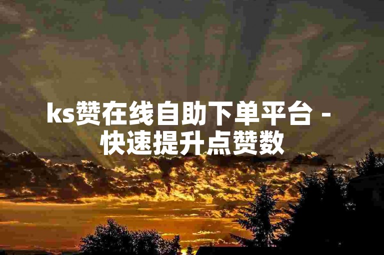 ks赞在线自助下单平台 - 快速提升点赞数