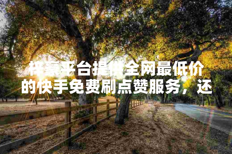 梓豪平台提供全网最低价的快手免费刷点赞服务，还支持wb超话粉丝下单哦。