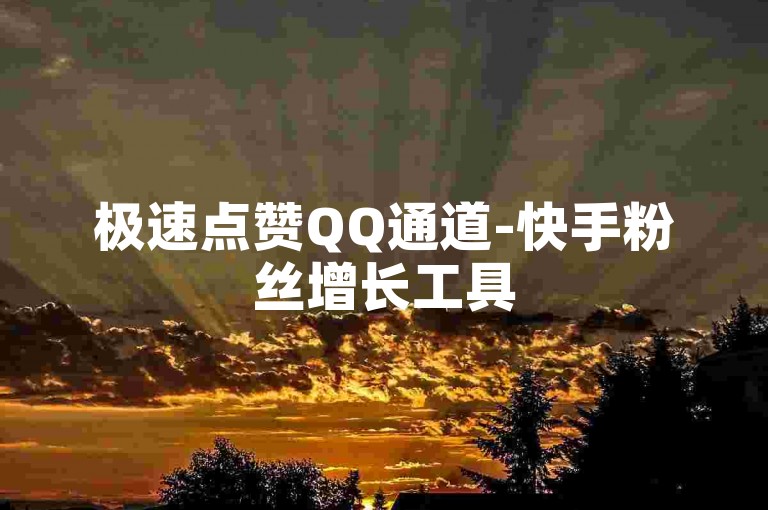 极速点赞QQ通道-快手粉丝增长工具