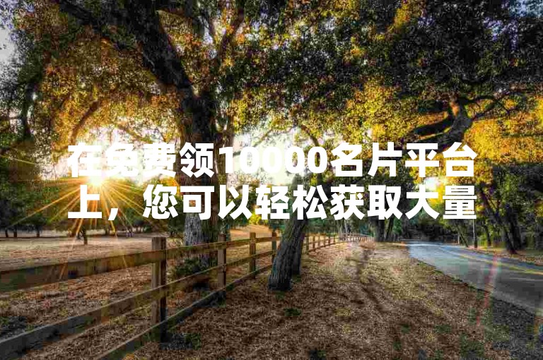 在免费领10000名片平台上，您可以轻松获取大量高质量名片，助力您的商务拓展。