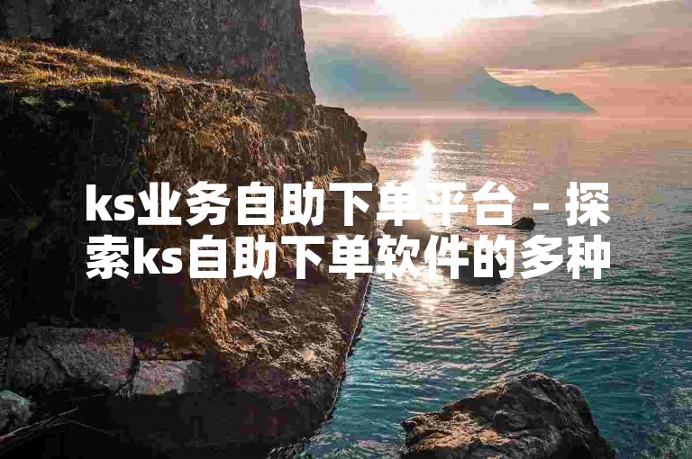 ks业务自助下单平台 - 探索ks自助下单软件的多种选择。