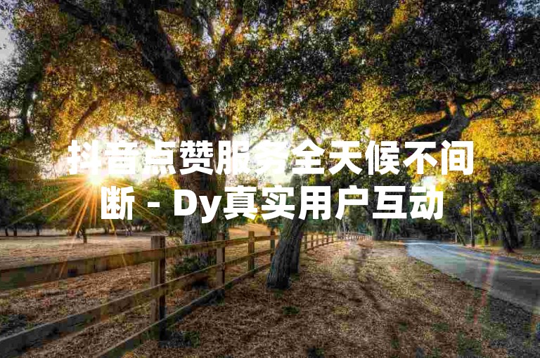 抖音点赞服务全天候不间断 - Dy真实用户互动