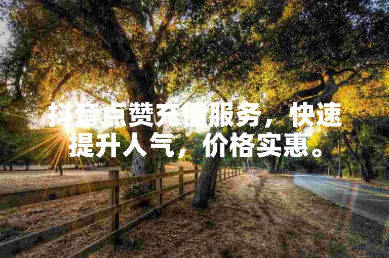 抖音点赞充值服务，快速提升人气，价格实惠。