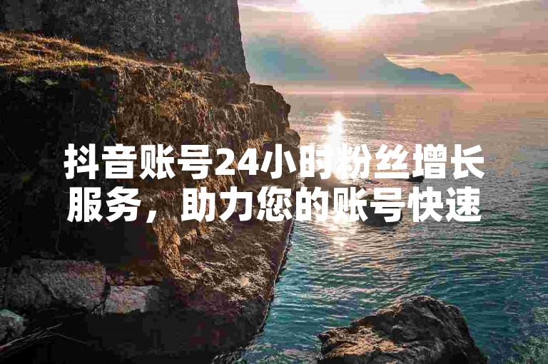 抖音账号24小时粉丝增长服务，助力您的账号快速积累人气。