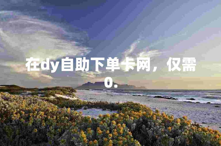 在dy自助下单卡网，仅需0.5元就能轻松获得1000赞的自助下单服务。