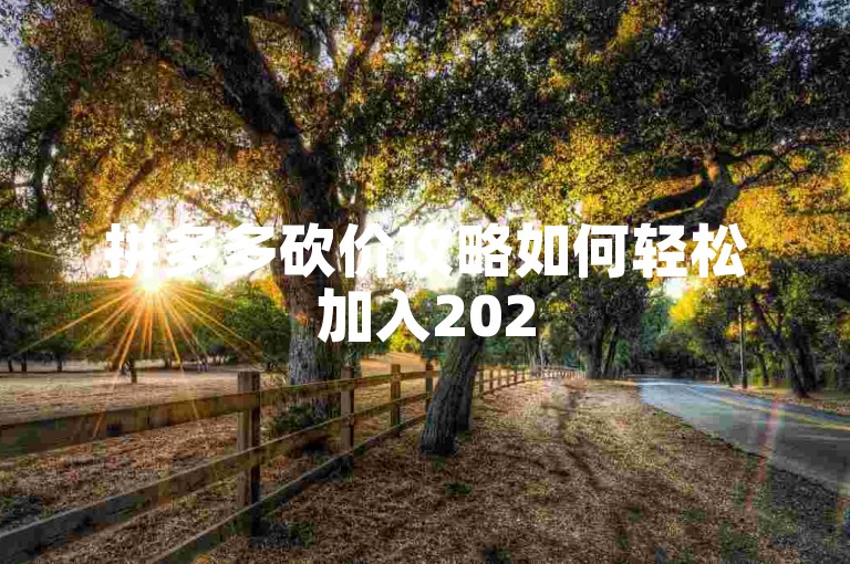 拼多多砍价攻略如何轻松加入2025年最新的拼多多砍价微信群，实现免费砍价。