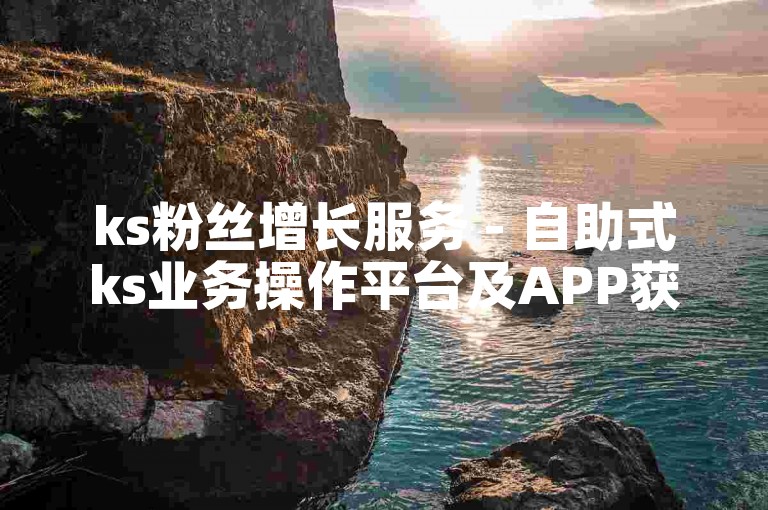 ks粉丝增长服务 - 自助式ks业务操作平台及APP获取途径