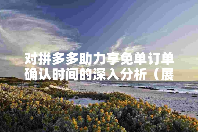 对拼多多助力享免单订单确认时间的深入分析（展望至2025年）。
