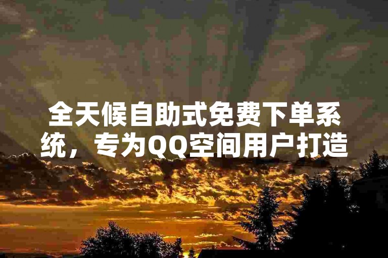 全天候自助式免费下单系统，专为QQ空间用户打造的便捷服务。
