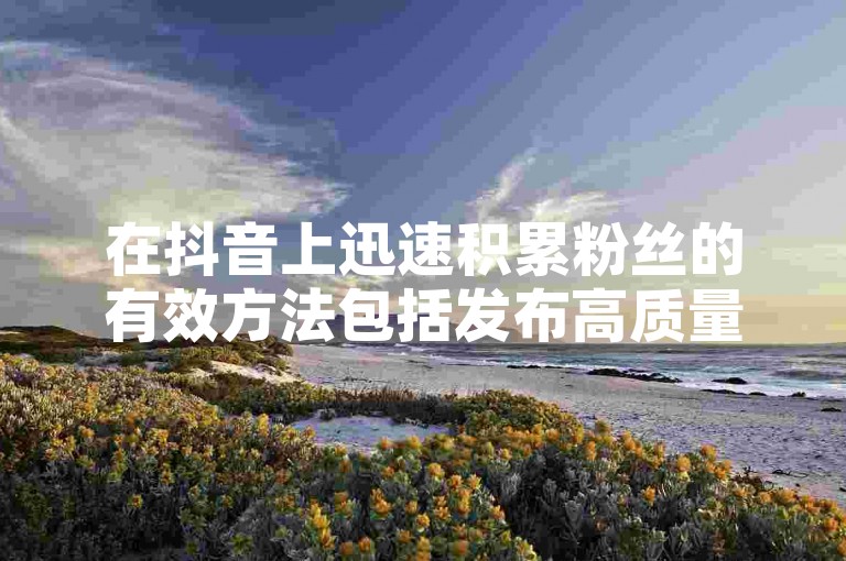 在抖音上迅速积累粉丝的有效方法包括发布高质量且具有创意的内容，以及积极与观众互动。