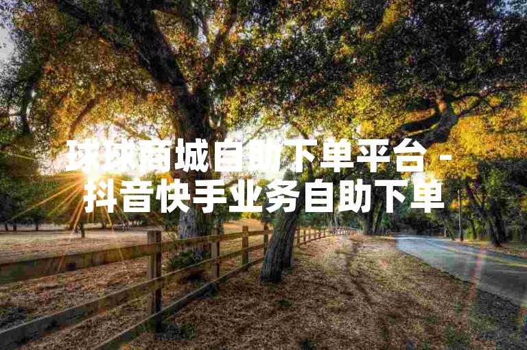 球球商城自助下单平台 - 抖音快手业务自助下单
