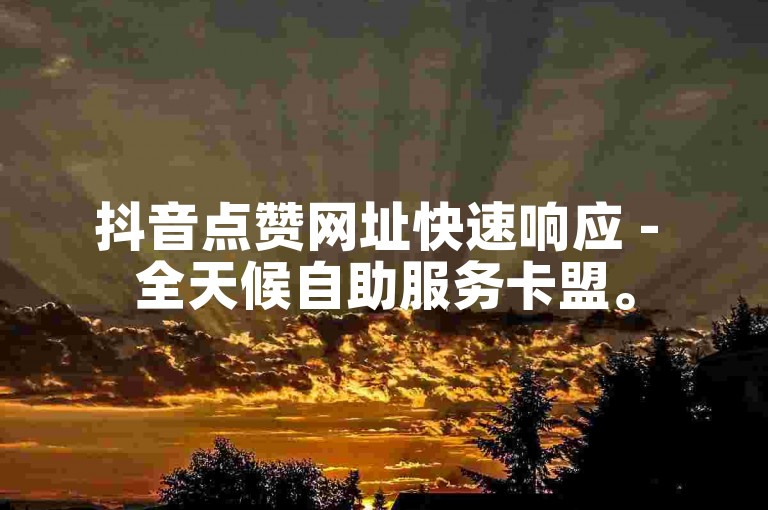 抖音点赞网址快速响应 - 全天候自助服务卡盟。