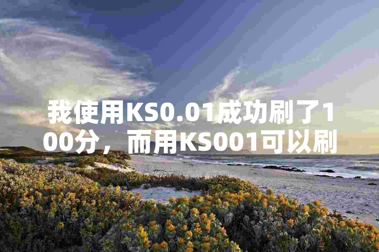 我使用KS0.01成功刷了100分，而用KS001可以刷到10000分。
