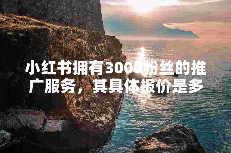 小红书拥有3000粉丝的推广服务，其具体报价是多少呢？（详解小红书粉丝达3000时的推广报价询问方法）