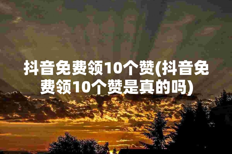 抖音免费领10个赞(抖音免费领10个赞是真的吗)