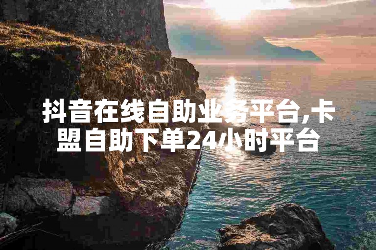 抖音在线自助业务平台,卡盟自助下单24小时平台