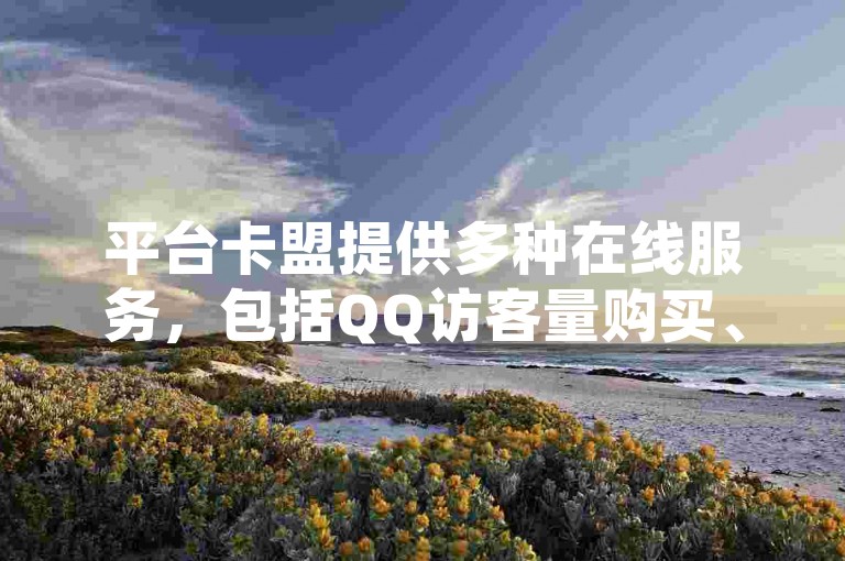 平台卡盟提供多种在线服务，包括QQ访客量购买、拼多多优惠领取及王者荣耀点券代充。