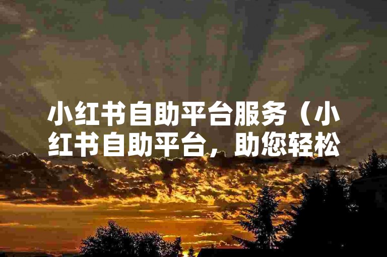 小红书自助平台服务（小红书自助平台，助您轻松提升品牌影响力）