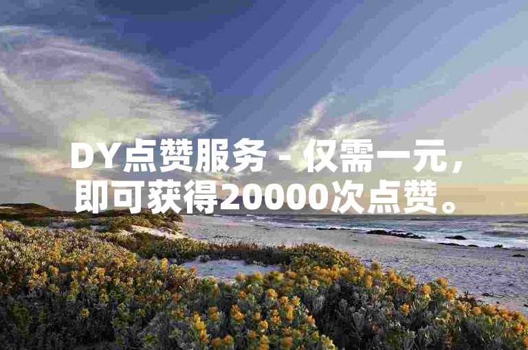 DY点赞服务 - 仅需一元，即可获得20000次点赞。