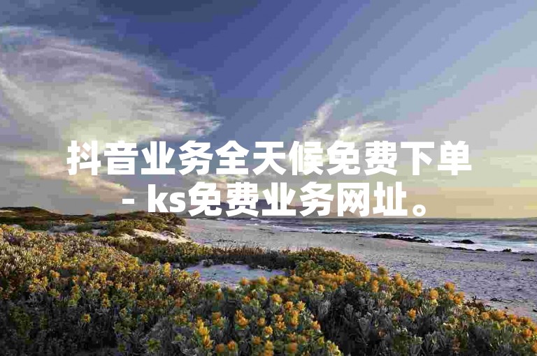 抖音业务全天候免费下单 - ks免费业务网址。