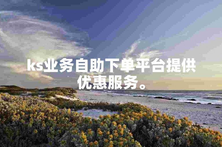ks业务自助下单平台提供优惠服务。