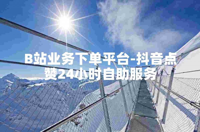 B站业务下单平台-抖音点赞24小时自助服务