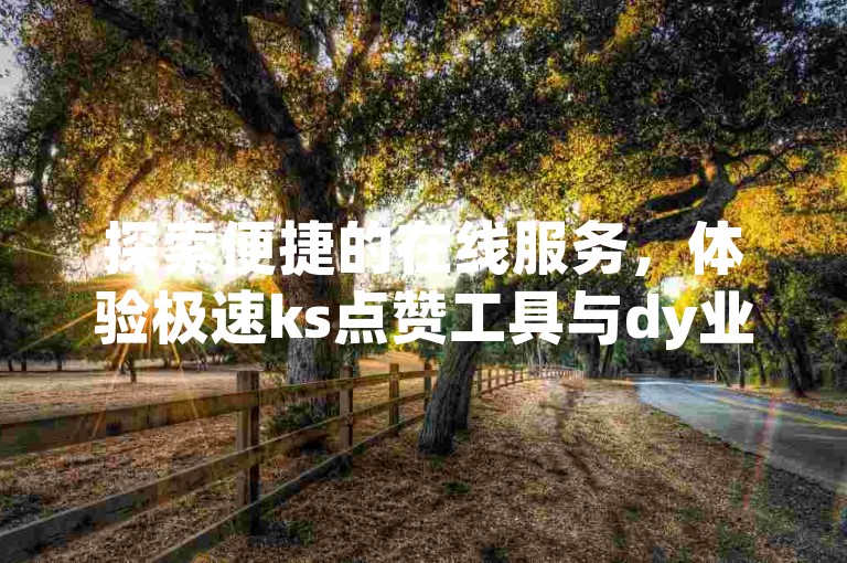 探索便捷的在线服务，体验极速ks点赞工具与dy业务自助下单的无缝对接。