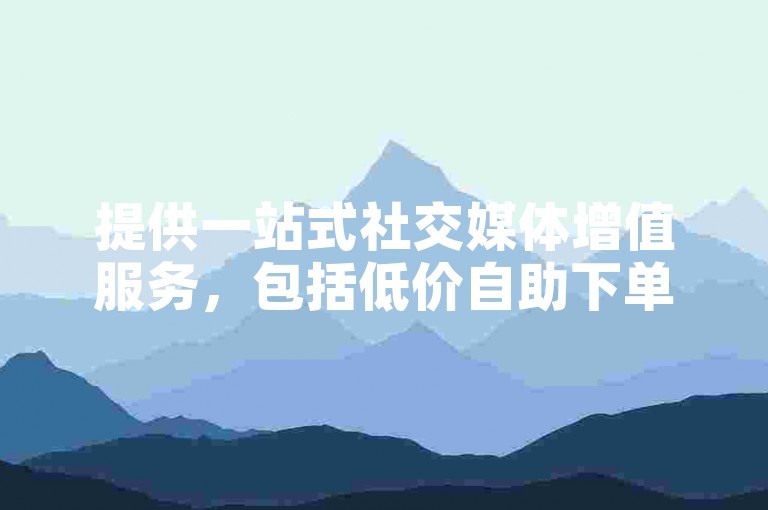 提供一站式社交媒体增值服务，包括低价自助下单和免费领取名片赞，专为快手用户设计。