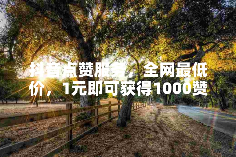 抖音点赞服务，全网最低价，1元即可获得1000赞，快速提升人气。
