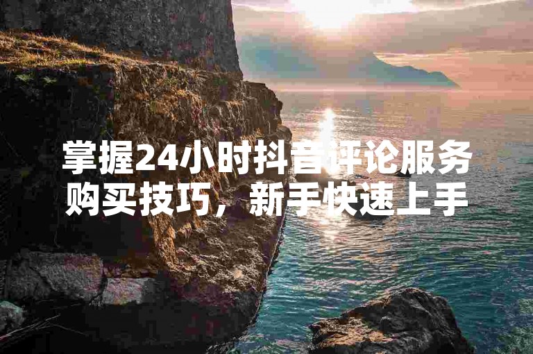 掌握24小时抖音评论服务购买技巧，新手快速上手指南！