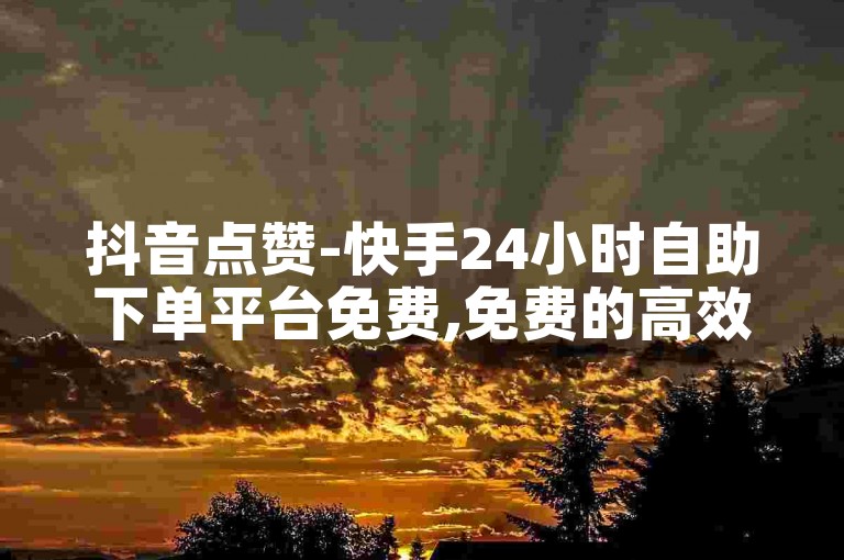 抖音点赞-快手24小时自助下单平台免费,免费的高效推广工具