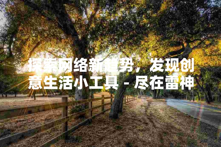探索网络新趋势，发现创意生活小工具 - 尽在雷神自助商城。