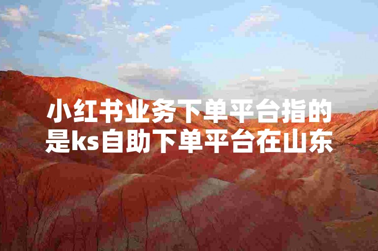 小红书业务下单平台指的是ks自助下单平台在山东地区的服务，提供便捷的在线下单功能。