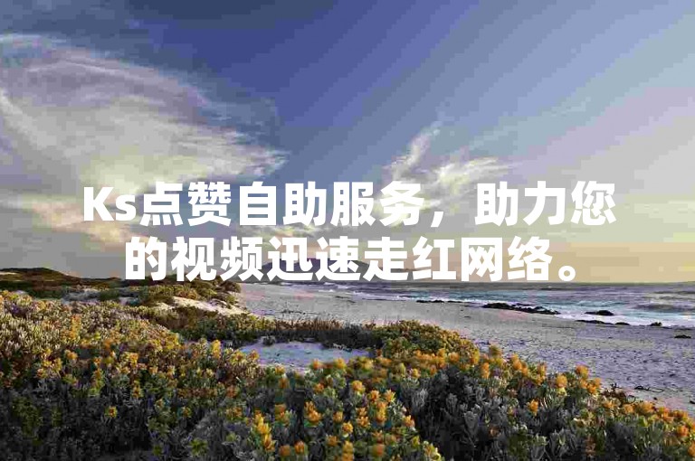 Ks点赞自助服务，助力您的视频迅速走红网络。
