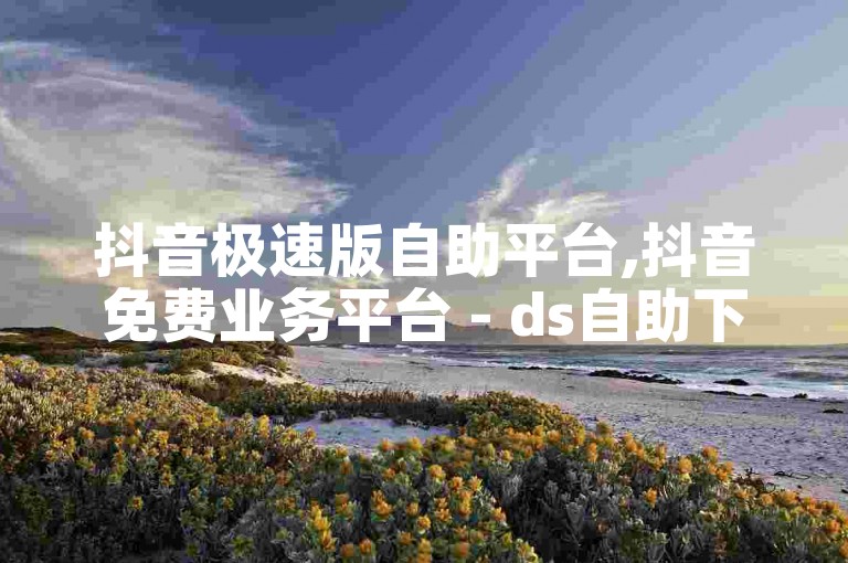 抖音极速版自助平台,抖音免费业务平台 - ds自助下单服务平台 - 抖音卡盟平台自助