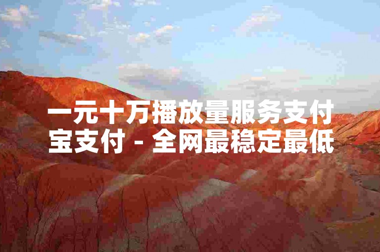 一元十万播放量服务支付宝支付 - 全网最稳定最低价的快手视频推广平台