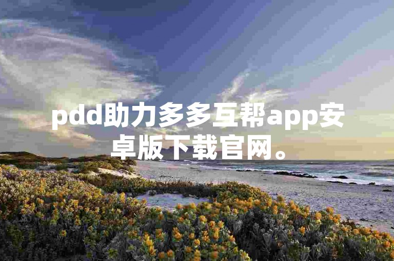 pdd助力多多互帮app安卓版下载官网。