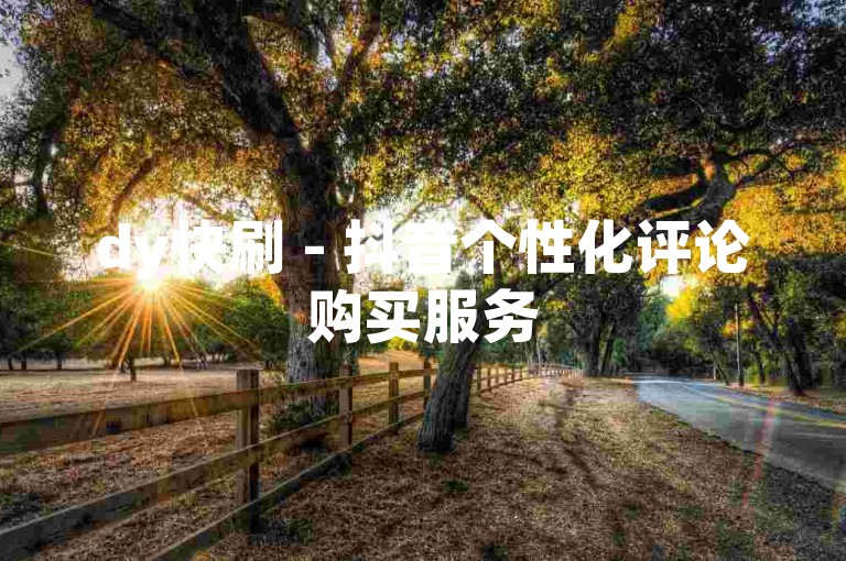 dy快刷 - 抖音个性化评论购买服务