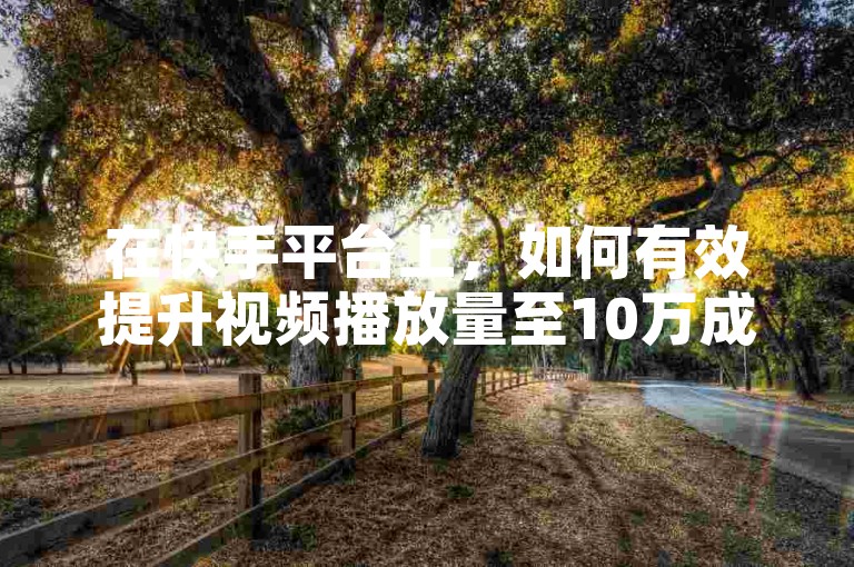 在快手平台上，如何有效提升视频播放量至10万成为了众多创作者关注的焦点。