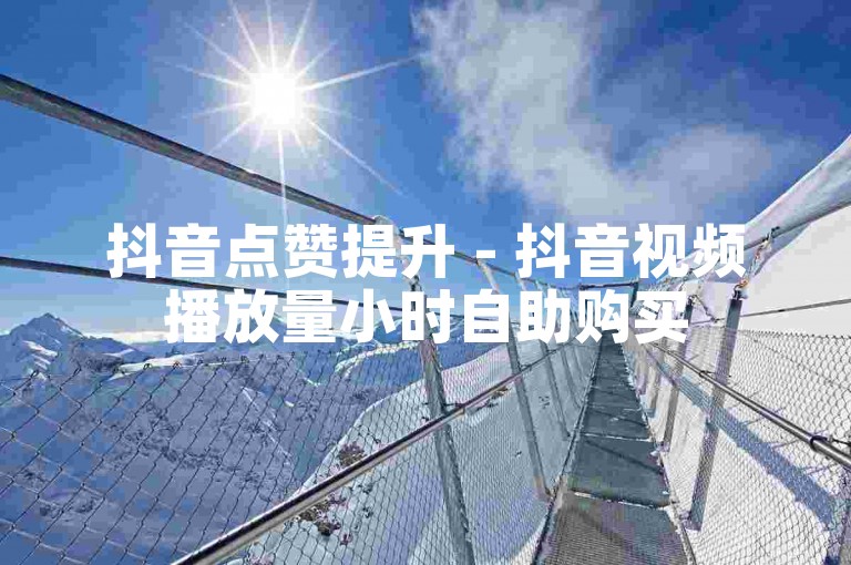 抖音点赞提升 - 抖音视频播放量小时自助购买