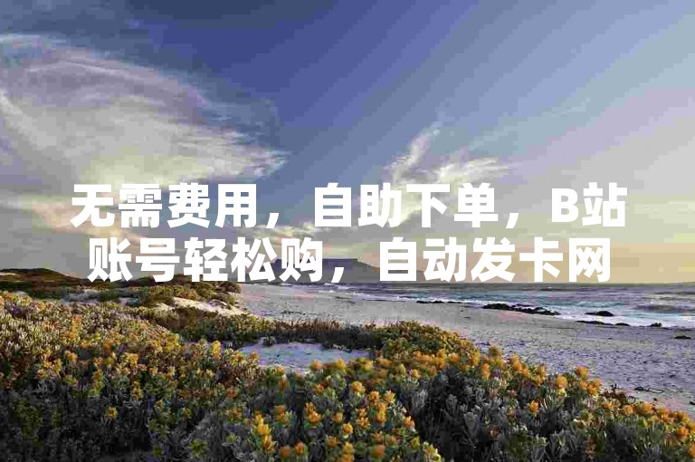 无需费用，自助下单，B站账号轻松购，自动发卡网助您畅享服务。