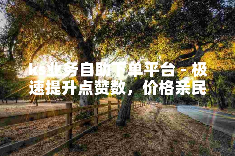 ks业务自助下单平台 - 极速提升点赞数，价格亲民。