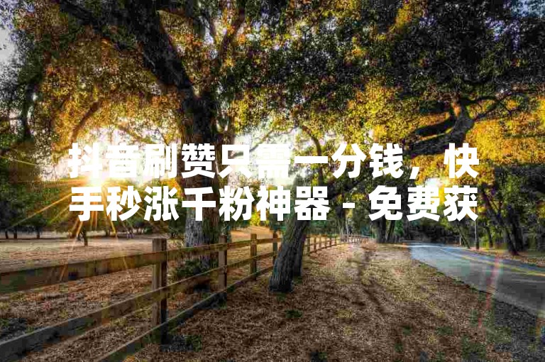 抖音刷赞只需一分钱，快手秒涨千粉神器 - 免费获取万粉丝应用 - B站业务自助服务网站。