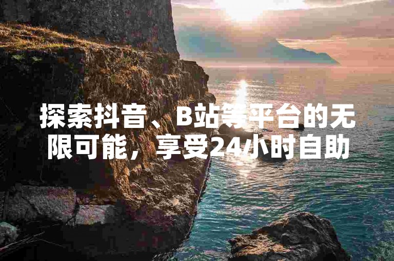 探索抖音、B站等平台的无限可能，享受24小时自助推广服务的便捷与高效。