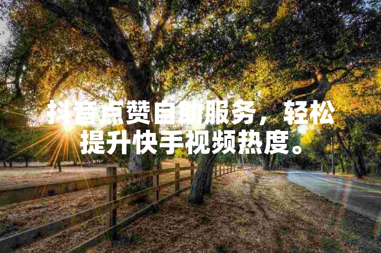 抖音点赞自助服务，轻松提升快手视频热度。
