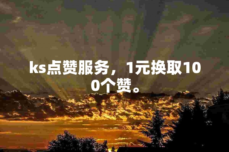 ks点赞服务，1元换取100个赞。