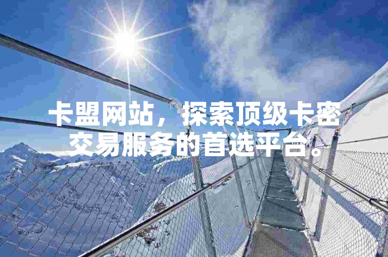 卡盟网站，探索顶级卡密交易服务的首选平台。